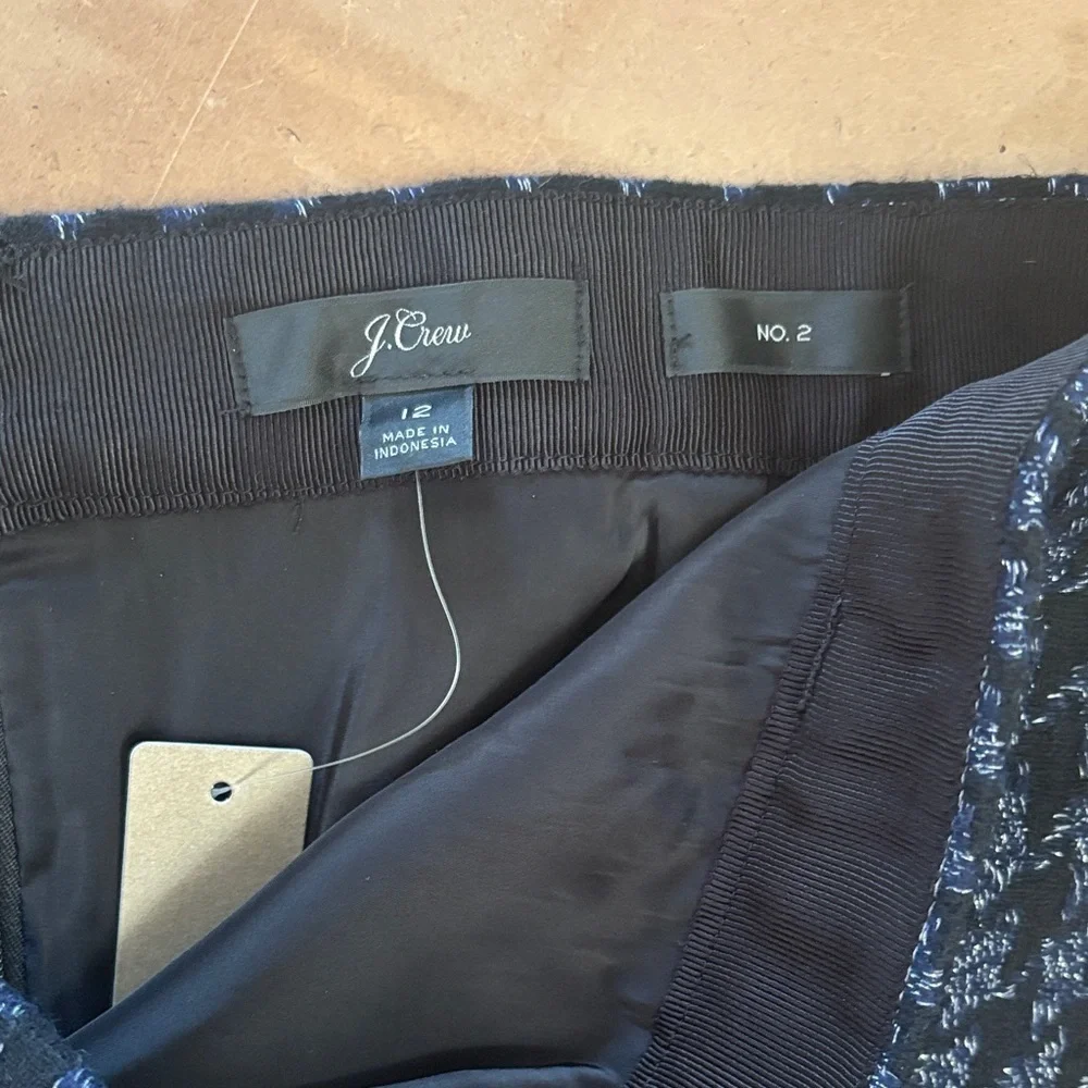 J Crew Elegant Black and Gray Women's Skirt Sz 12